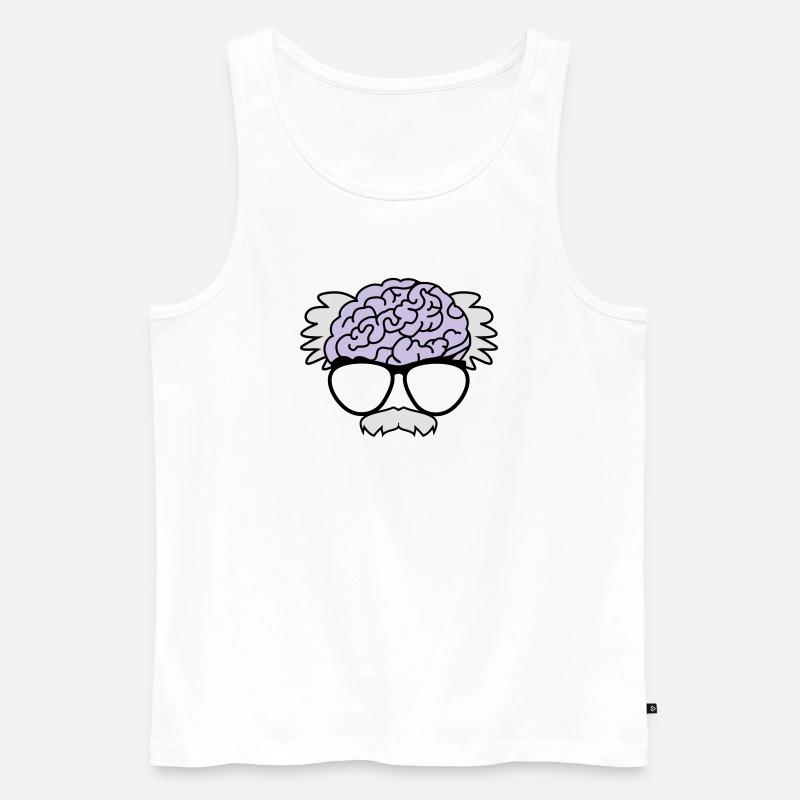 Gehirn eines Professors - Männer Premium Bio Tank Top - Weiß
