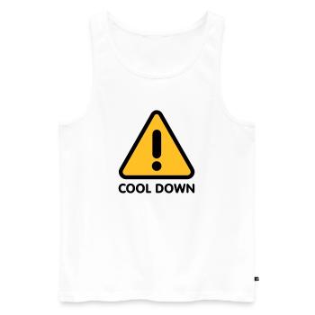 Cool down - Männer Premium Bio Tank Top - Weiß - Vorne - AI Model Male 178 light (178cm)