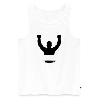 Sieger - Männer Premium Bio Tank Top - Weiß - Vorne - AI Model Male 178 light (178cm)