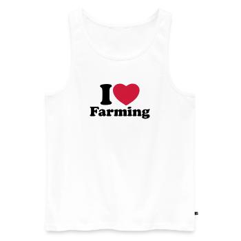 I love farming - Débardeur bio Premium Homme - blanc - Devant - Michal (187cm)