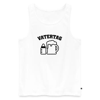 Vatertag - Männer Premium Bio Tank Top - Weiß - Vorne - Michal (187cm)