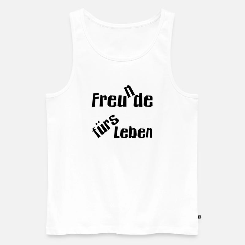 Freu(n)de fürs Leben - Männer Premium Bio Tank Top - Weiß
