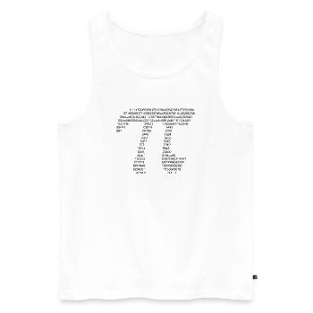 Pi - Men's Premium Organic Tank Top - white - Front - Michal (187cm)