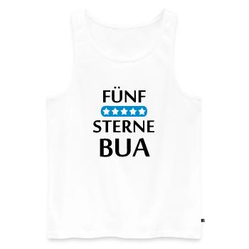Fünf Sterne Bua Bayern Geschenk - Männer Premium Bio Tank Top - Weiß - Vorne - AI Model Male 178 light (178cm)