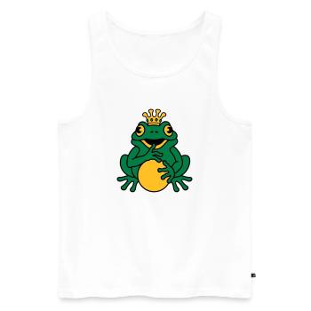 Froschkönig - Männer Premium Bio Tank Top - Weiß - Vorne - Michal (187cm)