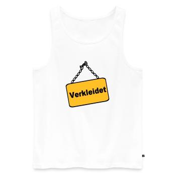 Party Shirt ,Feiern , Karneval, Verkleidet(25) - Männer Premium Bio Tank Top - Weiß - Vorne - AI Model Male 178 light (178cm)