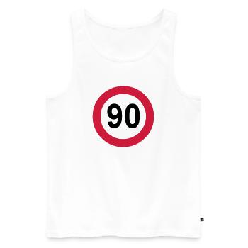 90. Geburtstag , 90 Jahre , Geburtstagsgeschenk(25 - Männer Premium Bio Tank Top - Weiß - Vorne - AI Model Male 178 light (178cm)