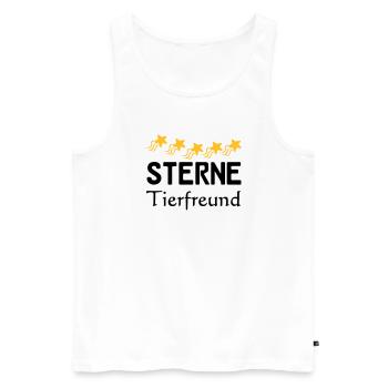 Sterne Tierfreund Geschenk - Männer Premium Bio Tank Top - Weiß - Vorne - Michal (187cm)