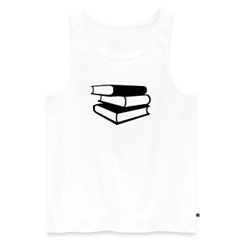 Livres - Débardeur bio Premium Homme - blanc - Devant - Michal (187cm)