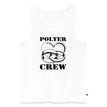 Junggesellenabschied , JGA Polter Crew (25) - Männer Premium Bio Tank Top - Weiß - Vorne - Michal (187cm)