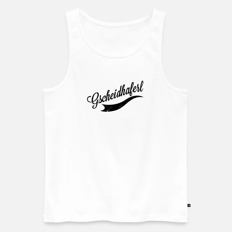 Gscheidhaferl - Männer Premium Bio Tank Top - Weiß