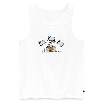 Counting Sheep - Men's Premium Organic Tank Top - white - Front - AI Model Male 178 light (178cm)