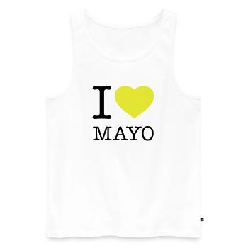 I LOVE MAYONNAISE Mayo - Men's Premium Organic Tank Top - white - Front - AI Model Male 178 light (178cm)