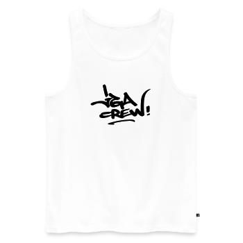 JGA Crew - Männer Premium Bio Tank Top - Weiß - Vorne - AI Model Male 178 light (178cm)
