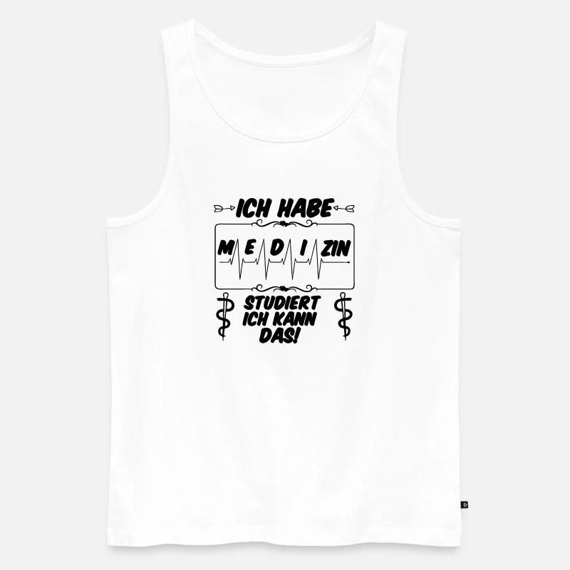 Ich habe Medizin studiert Geschenk - Männer Premium Bio Tank Top - Weiß