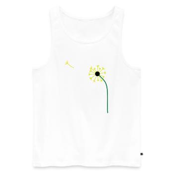 Pissenlit,Pissenlit,Renoncule, ✔ - Débardeur bio Premium Homme - blanc - Devant - AI Model Male 178 light (178cm)