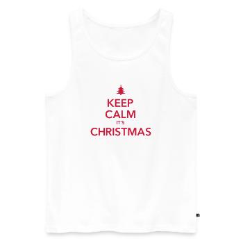 KEEP CALM IT'S CHRISTMAS Weihnachten - Men's Premium Organic Tank Top - white - Front - Michal (187cm)