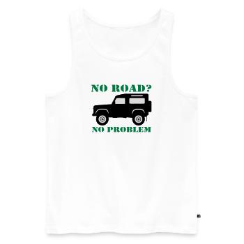 Offroad ,Geländewagen , 4x4 Fun , No Road (25) - Männer Premium Bio Tank Top - Weiß - Vorne - Michal (187cm)