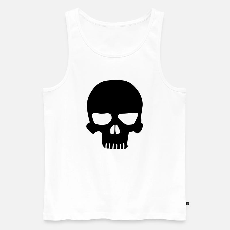 Schädel Original - Männer Premium Bio Tank Top - Weiß