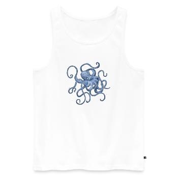 Polipo - Männer Premium Bio Tank Top - Weiß - Vorne - Michal (187cm)