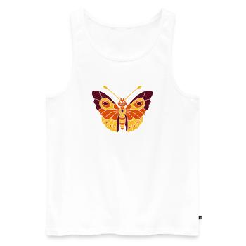 Butterfly (d) - Men's Premium Organic Tank Top - white - Front - AI Model Male 178 light (178cm)
