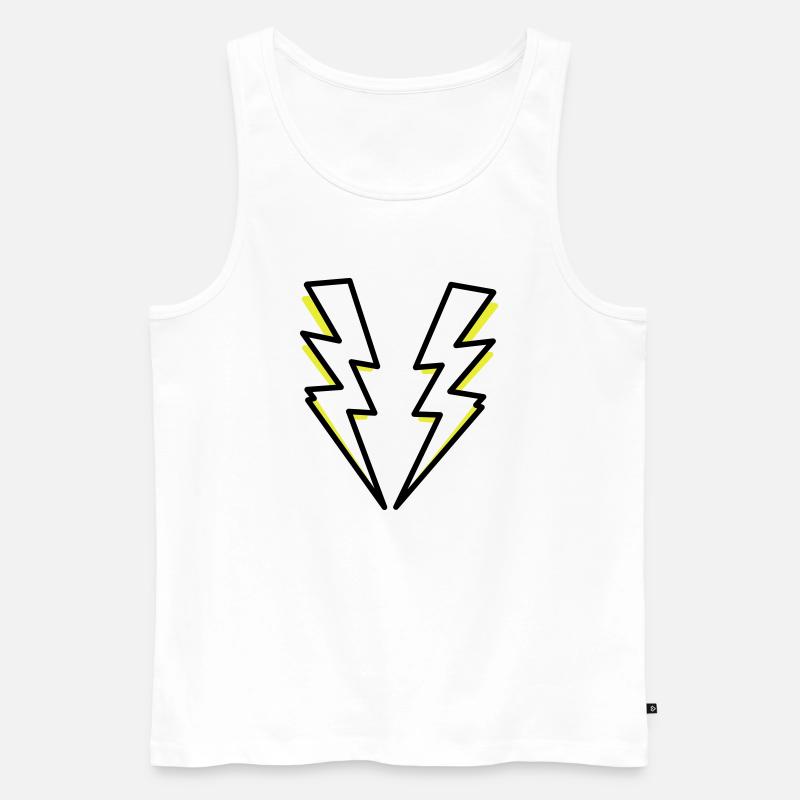 Blitze,Blitz,Blitzer, - Männer Premium Bio Tank Top - Weiß