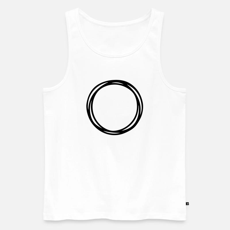 Kreise und Kreise - Männer Premium Bio Tank Top - Weiß