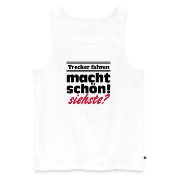 Traktor , Trecker , Trecker fahren (25) - Männer Premium Bio Tank Top - Weiß - Vorne - AI Model Male 178 light (178cm)
