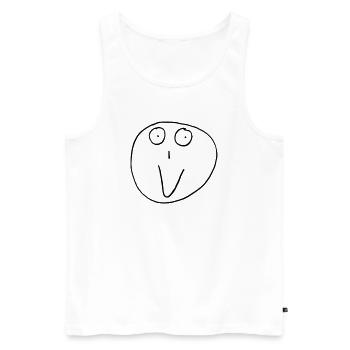 Steven Smiling - Men's Premium Organic Tank Top - white - Front - AI Model Male 178 light (178cm)