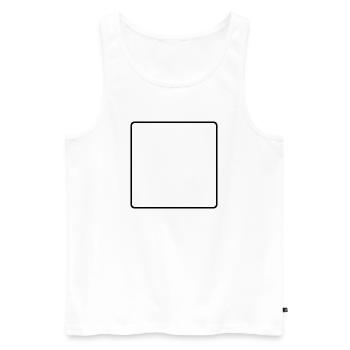 abgerundetes Rechteck - Männer Premium Bio Tank Top - Weiß - Vorne - AI Model Male 178 light (178cm)