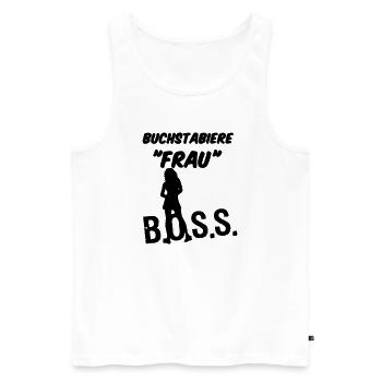 Frau Spruch Geschenk - Männer Premium Bio Tank Top - Weiß - Vorne - Michal (187cm)