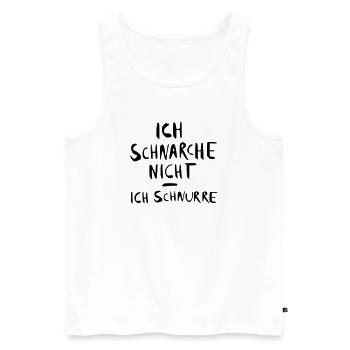 ich schnarche nicht - ich - Männer Premium Bio Tank Top - Weiß - Vorne - Michal (187cm)