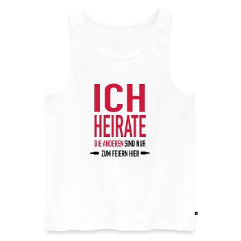 ich Heirate x1 - Männer Premium Bio Tank Top - Weiß - Vorne - Michal (187cm)