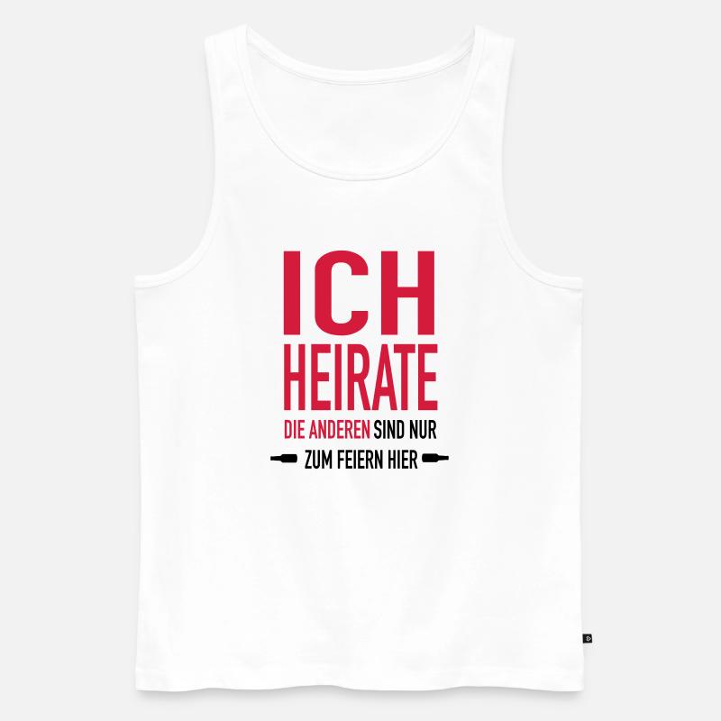 ich Heirate x1 - Männer Premium Bio Tank Top - Weiß