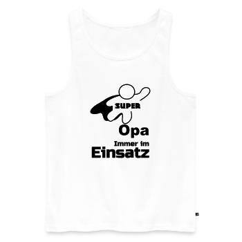 Super Opa Geschenk - Männer Premium Bio Tank Top - Weiß - Vorne - Michal (187cm)