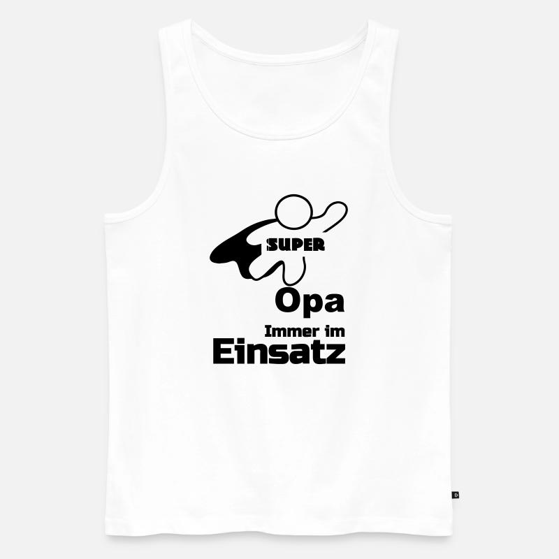 Super Opa Geschenk - Männer Premium Bio Tank Top - Weiß