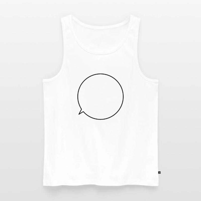 Speech bubble request text customizable Men's Premium Organic Tank Top