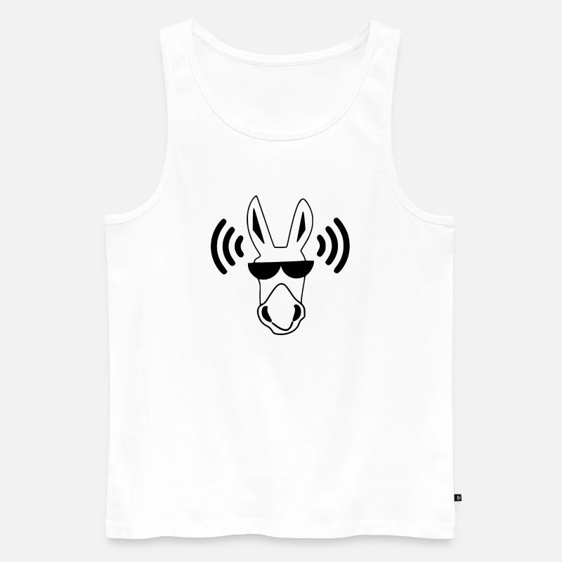 Cool Sonnenbrille Comic Lustig - Männer Premium Bio Tank Top - Weiß