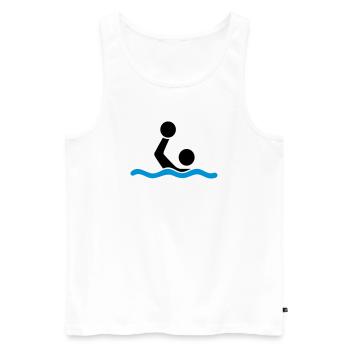 water polo - Men's Premium Organic Tank Top - white - Front - Michal (187cm)