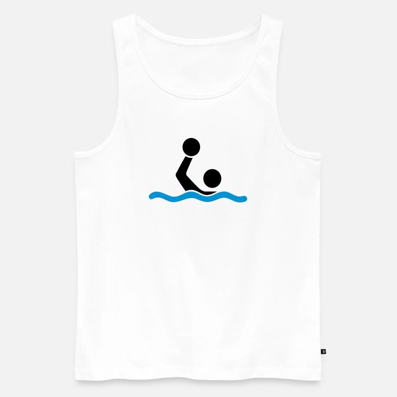 Wasserball - Männer Premium Bio Tank Top - Weiß