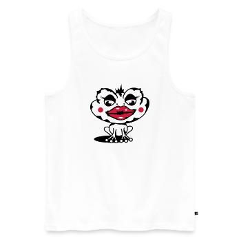 A toad with a thick lip - Men's Premium Organic Tank Top - white - Front - AI Model Male 178 light (178cm)