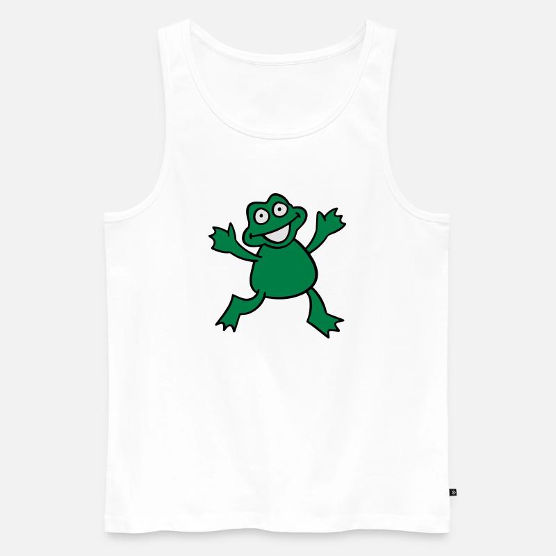 Frosch - Männer Premium Bio Tank Top - Weiß