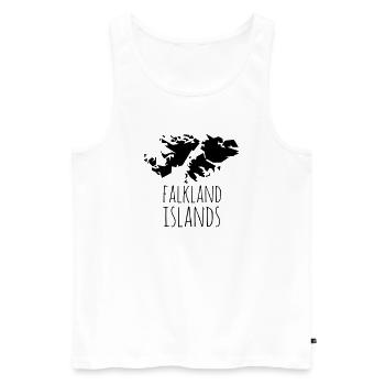 Falkland Islands - Men's Premium Organic Tank Top - white - Front - AI Model Male 178 light (178cm)