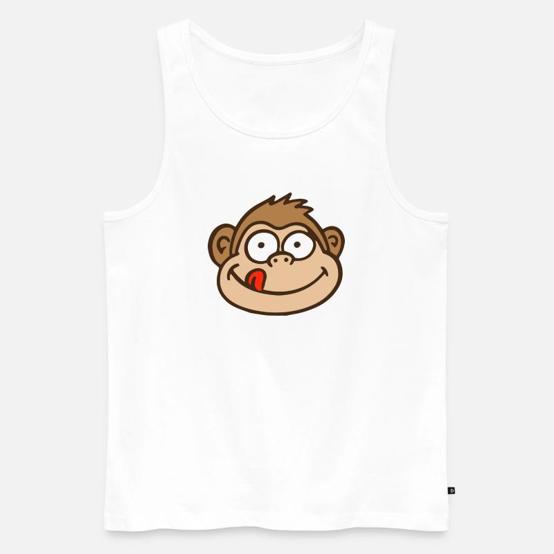 Affe - Männer Premium Bio Tank Top - Weiß