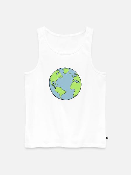 earth - Men's Premium Organic Tank Top - white