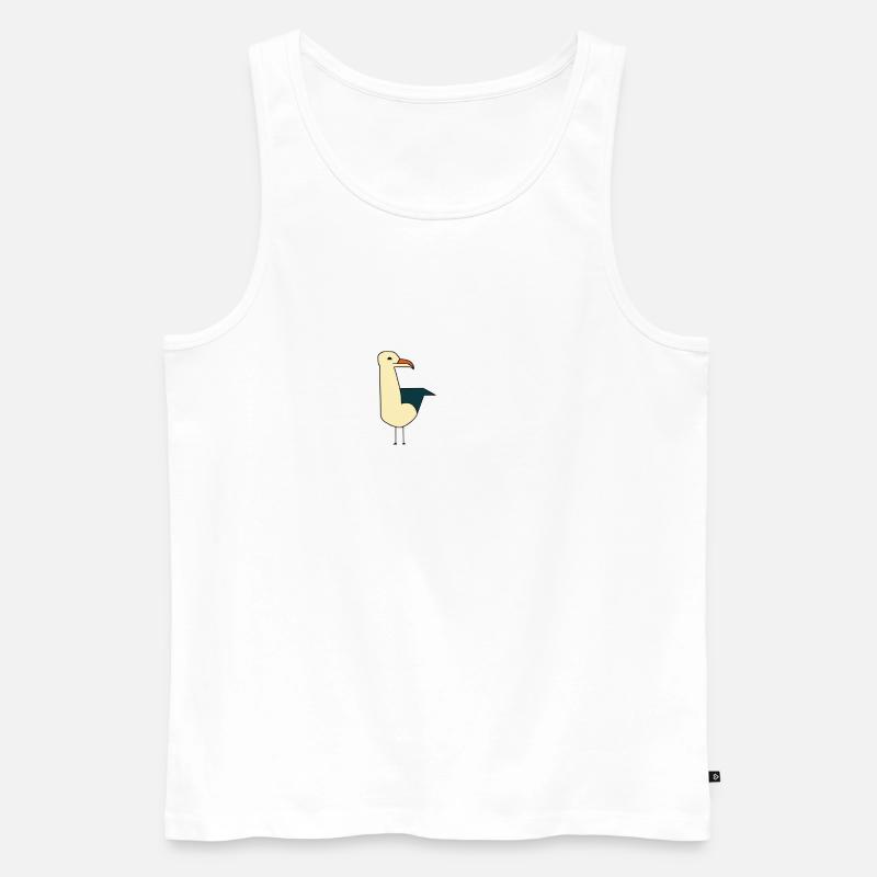 Möwe - Männer Premium Bio Tank Top - Weiß
