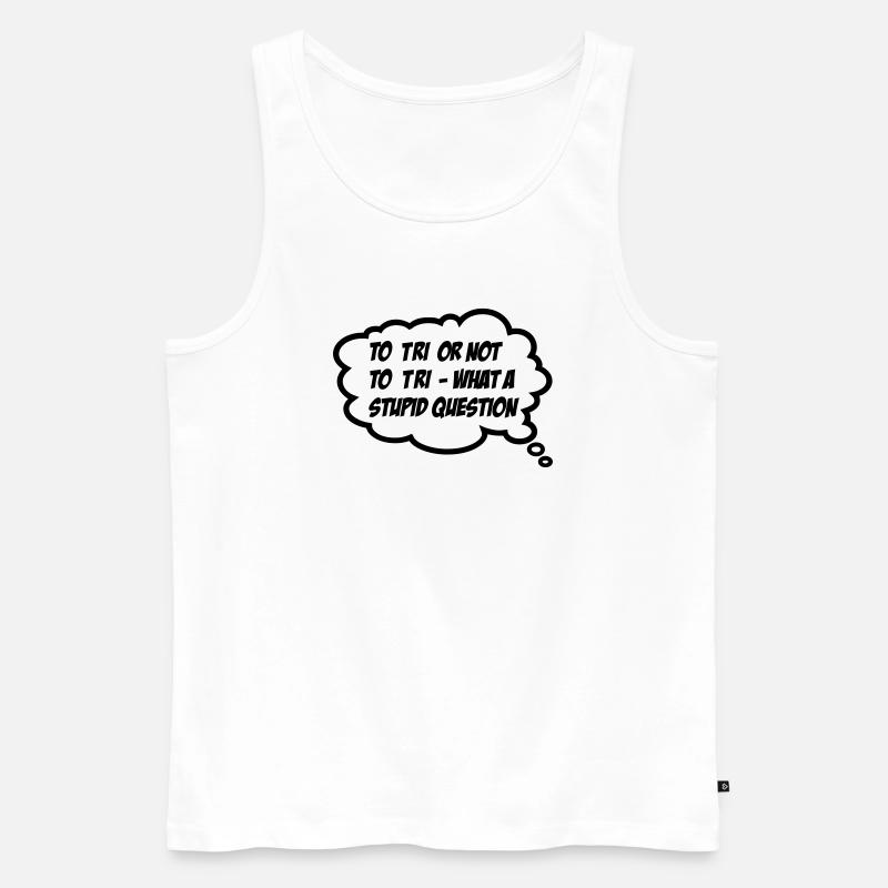 Triathlon - Männer Premium Bio Tank Top - Weiß