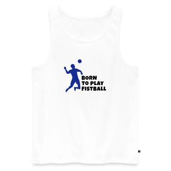 Fistball - Débardeur bio Premium Homme - blanc - Devant - AI Model Male 178 light (178cm)