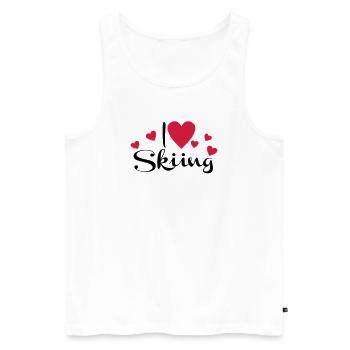 ski - Men's Premium Organic Tank Top - white - Front - Michal (187cm)