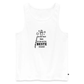 Ich bin nicht klein, ich bin auf das beste reduzie - Männer Premium Bio Tank Top - Weiß - Vorne - Michal (187cm)